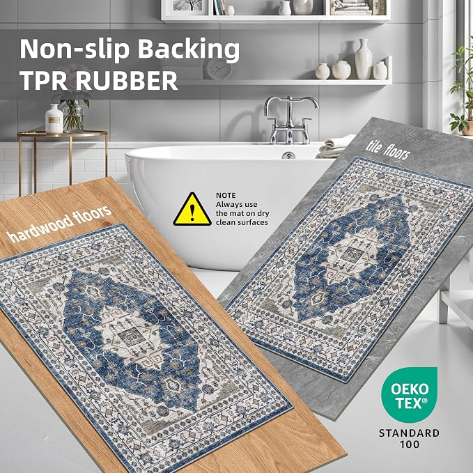 Washable 4-Piece Kitchen Floor Mats: Farmhouse Non-Slip Kitchen Sink Rug Easy - Image 7