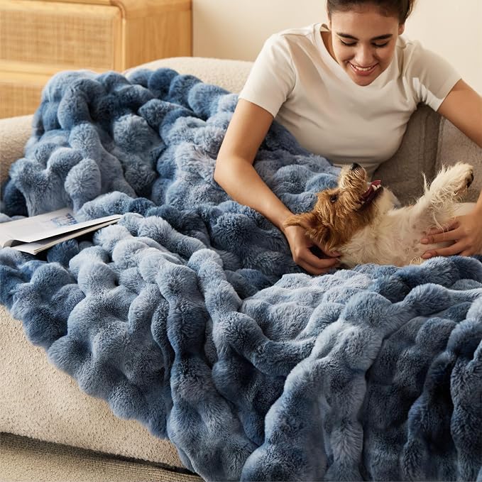 Bedsure GentleSoft Fluffy Fuzzy Twin Blanket, Soft Cozy Fleece Faux Fur Blanket by BEDSURE