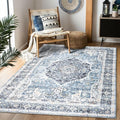 Area Rug 5×7, Vintage Boho Rug, Ultra-Soft Low Pile, Non Slip, Stain Resistant by DomitapisRug