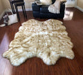 Free Shape Luxury Soft Fluffy Shag Area Rug Single Quarto 4 Pelts 4'x6' by LAMBZYRUGS