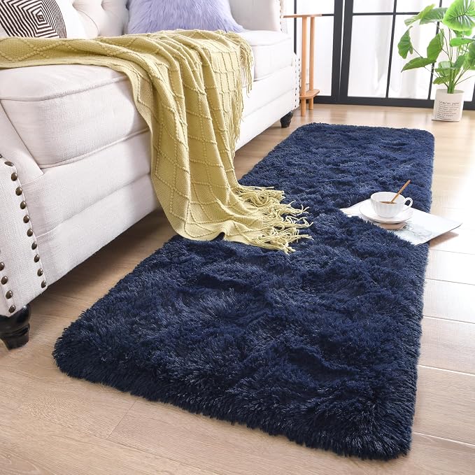 Chicrug Soft Runner Rug for Bedroom Living Room Plush Fluffy Rug 2x6 Feet - Image 3
