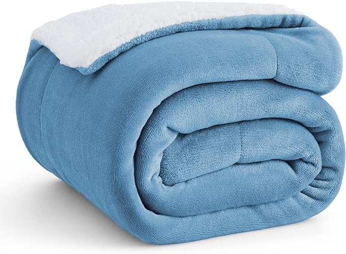 Bedsure GentleSoft Sherpa Fleece Throw Blanket by BEDSURE