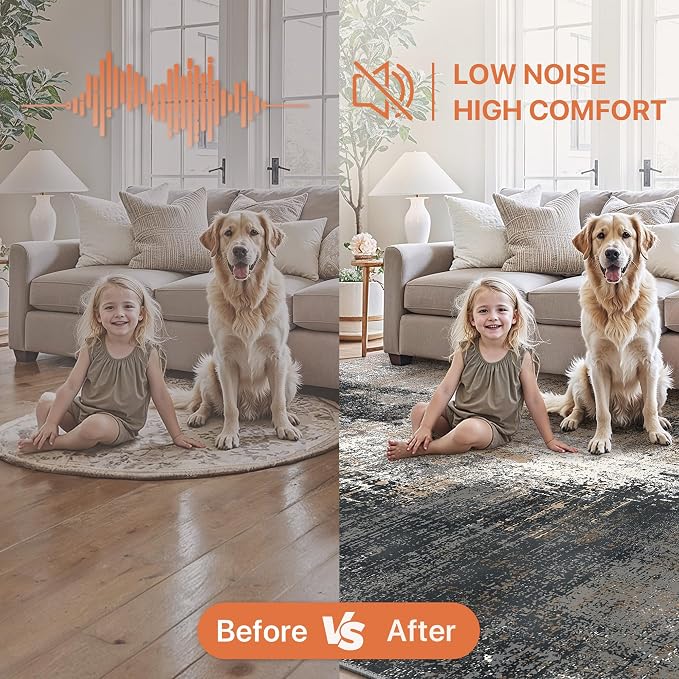 GENIMO Washable Area Rugs for Living Room, 8x10 Vintage Non Slip Rugs, Low Pile - Image 6