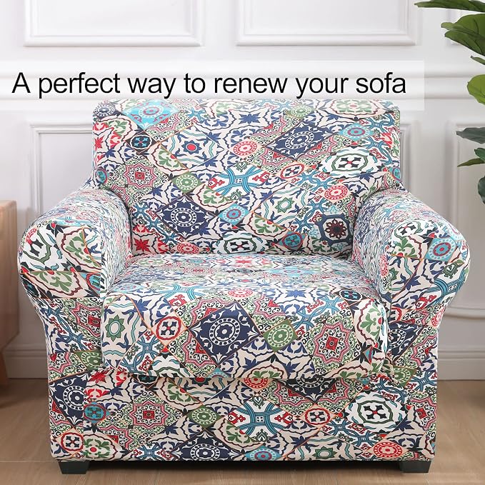hyha Couch Covers, Chair/Sofa Covers, Floral Pattern, 2 Pieces, Armchair - Image 8