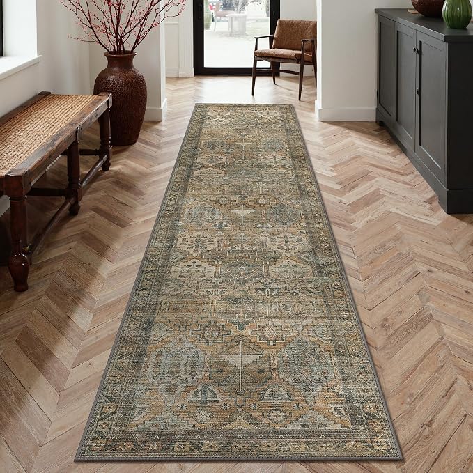 GENIMO 2x5 Runner Rugs for Hallway, Machine Washable Non Slip Vintage Rugs - Image 2