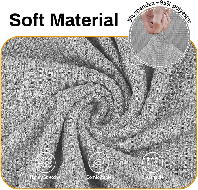Asnomy Sofa Covers for 2 Cushion Couch Stretch loveseat Covers Slipcovers - Image 3