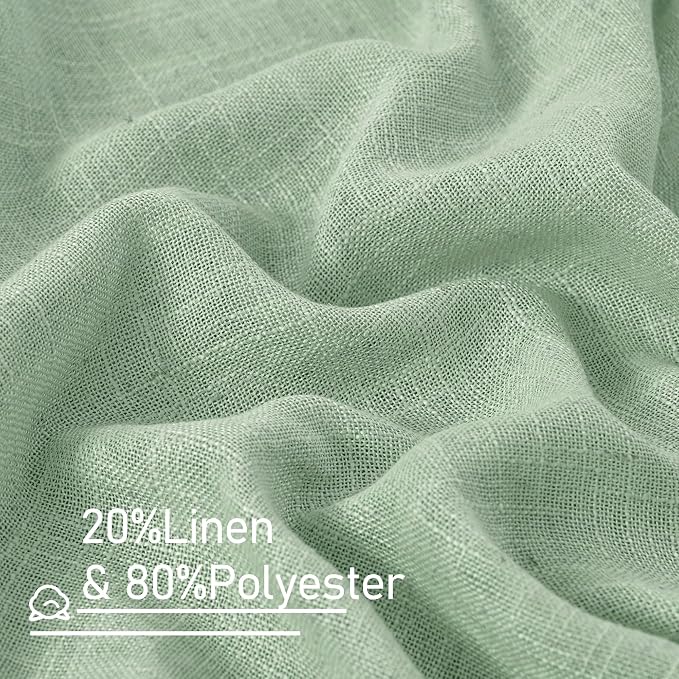LAMIT Sheer Linen Curtains 63 Inch - Image 3