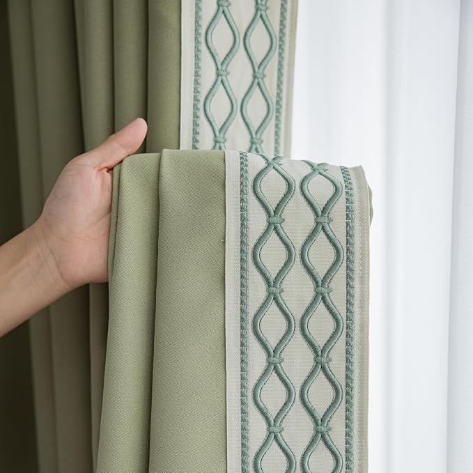 VisionaryHomeDesign Green Pinch Pleat Curtains, High End Curtains - Image 6