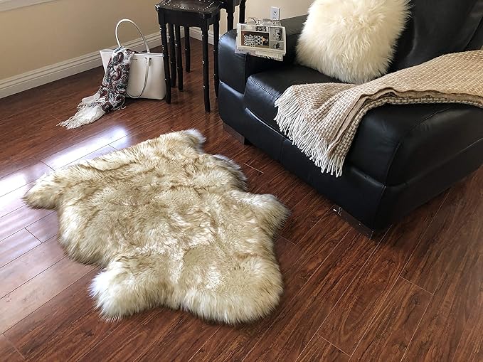 Free Shape Luxury Soft Fluffy Shag Area Rug Single 2’x3’, 60x90cm by LAMBZYRUGS