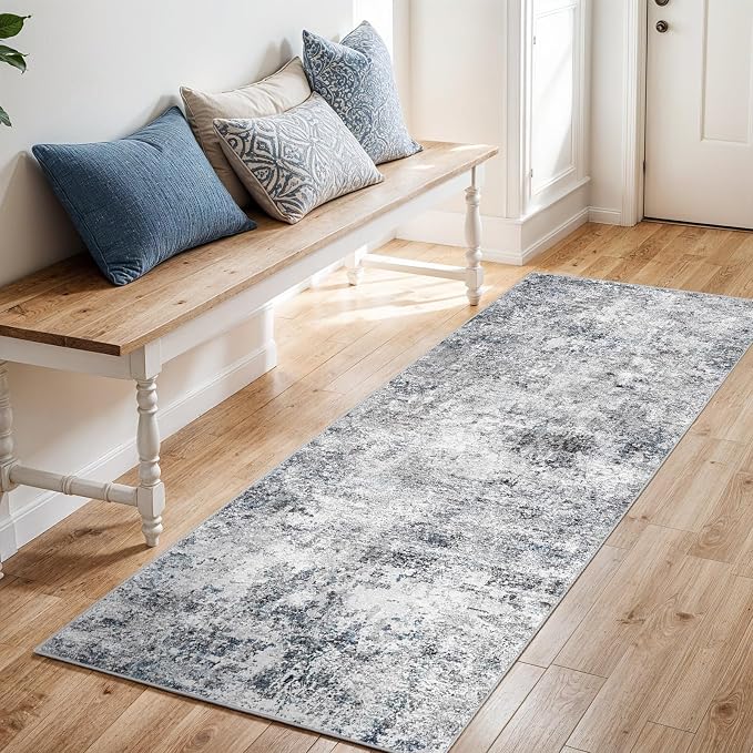 2x5 Washable Kitchen Runner Rug – Abstract Non-Slip Mat by Puino