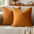 GIGIZAZA Decorative Throw Pillow Covers 16x16, Velvet Sofa Boho Cushion Pillows by GIGIZAZAFocusingonhomedecoration