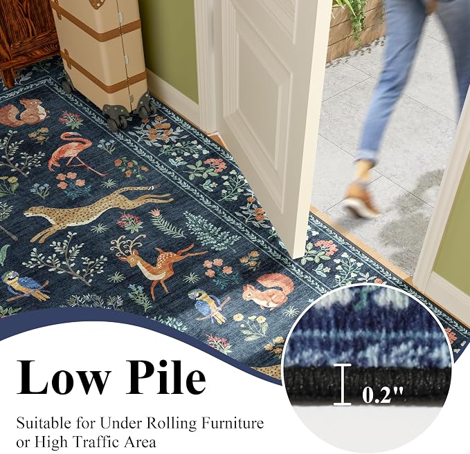 DUKINO 2x4 Rug for Hallway, Washable Kitchen Runner Rug - Image 6