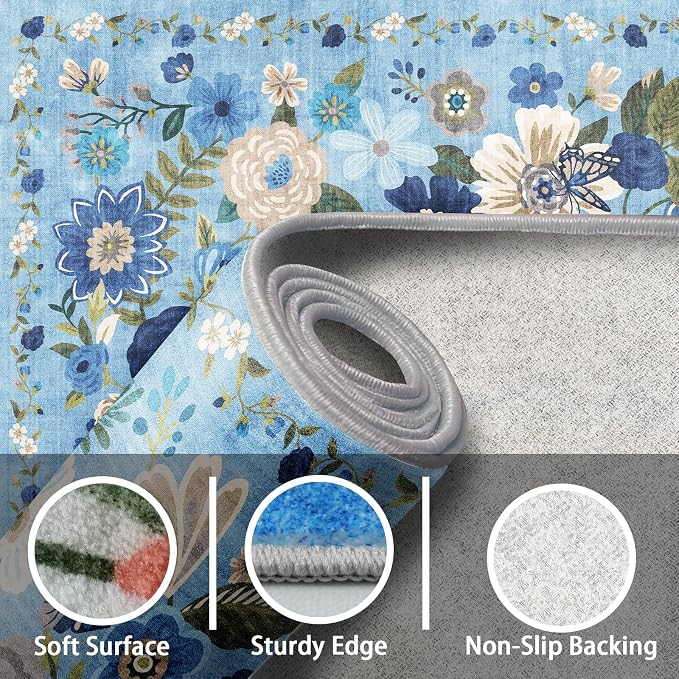 Rug for Hallways Kitchen Rug 3x7, Non Slip Washable Rugs - Image 4