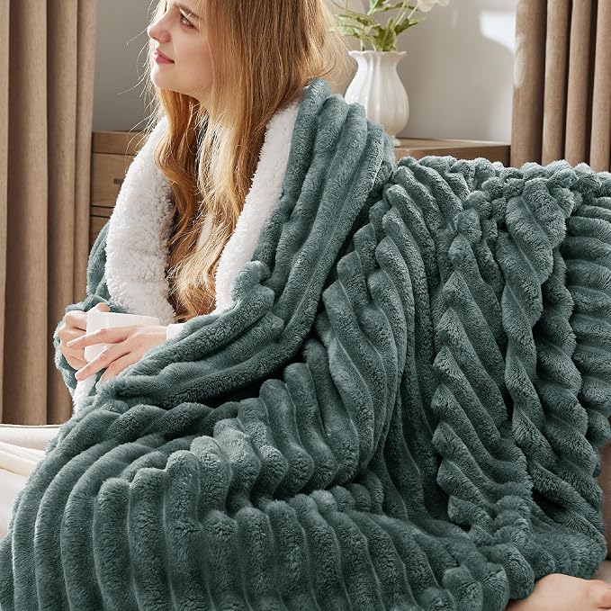 Bedsure Sherpa Throw Blanket for Couch - Image 2