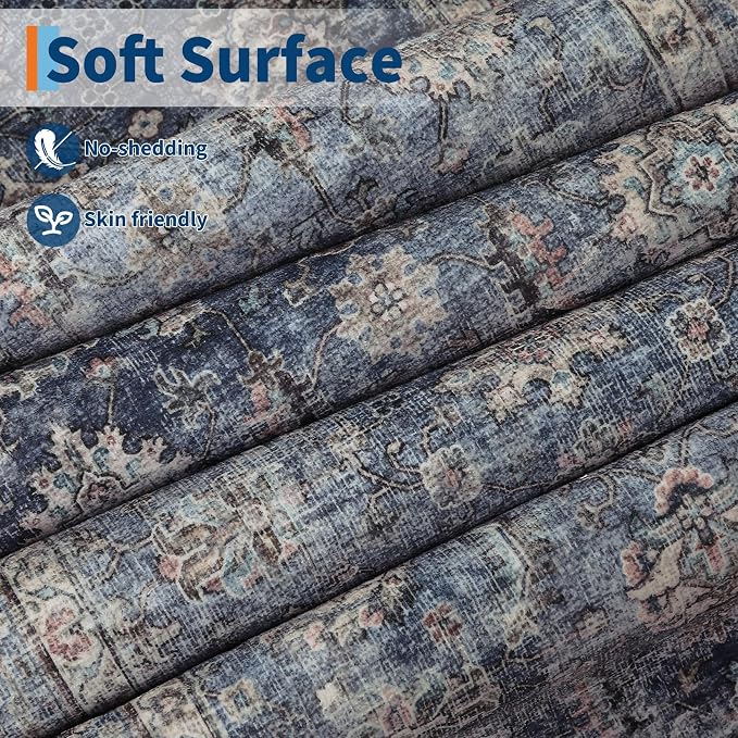 GarveeHome Washable Rugs 8x10 Soft Non Slip Vintage Area Rugs - Image 6