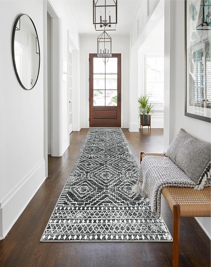 Wonnitar Moroccan Hallway Runner Rug 10 ft, Machine Washable 2'6"x10' Long - Image 4