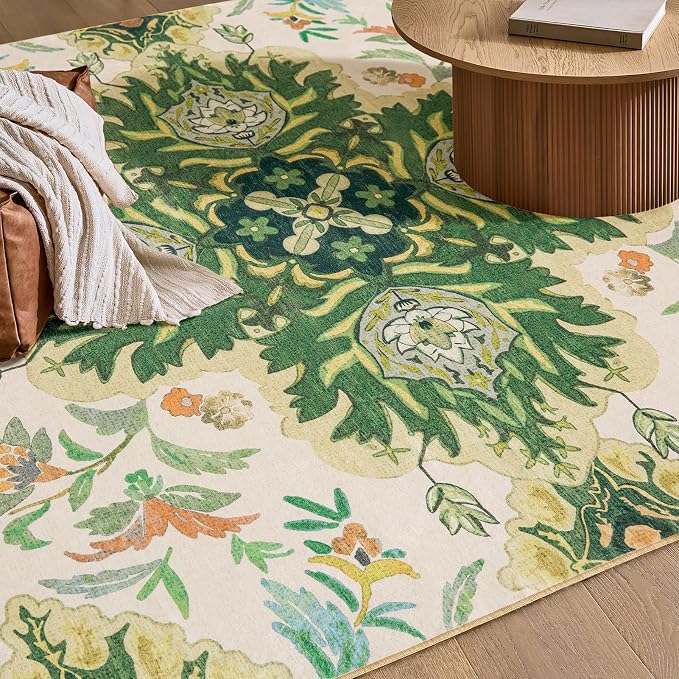 Phantoscope Washable Area Rug 5'x7' Non-Slip, Vintage Boho Rugs - Image 6