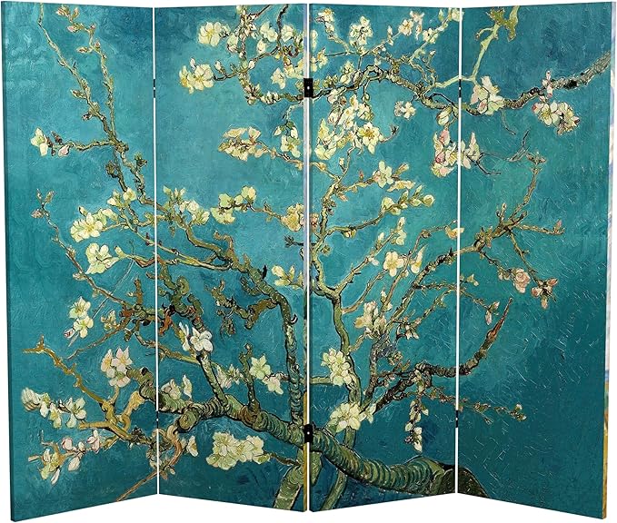 Red Lantern Double Sided Works of Van Gogh Canvas Folding Screen by RedLantern