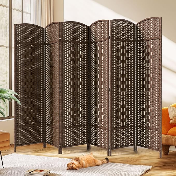 JOSTYLE Room Divider 6ft Tall Extra Wide Privacy Screen, 6-panel Folding by Jostyle