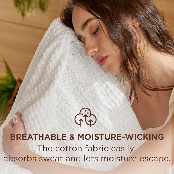 Bedsure Gentlesoft 100% Cotton Blanket Twin XL Size - Image 3