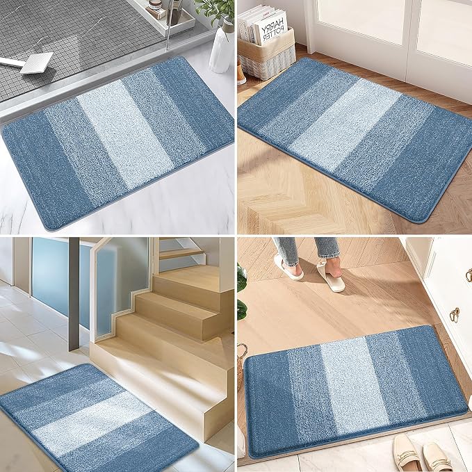 Kitinjoy Indoor Outdoor Door Mat, 48x32 Non-Slip Absorbent Dirt Trapper - Image 2