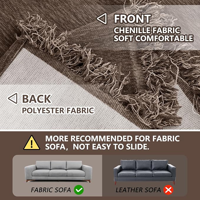 MEETSKY Couch Cover for Dogs, Washable Sofa Cover for 3 Cushion Couch Sofa - Image 5