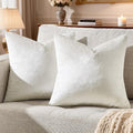 GIGIZAZA Beige Pillow Covers 24x24: Pack of 2 Throw Pillows Soft Solid Covers by GIGIZAZAFocusingonhomedecoration