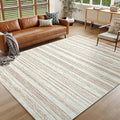 PureCozy Boho Area Rug 6x9 Beige Living Room Large Office Modern Neutral by PureCozy