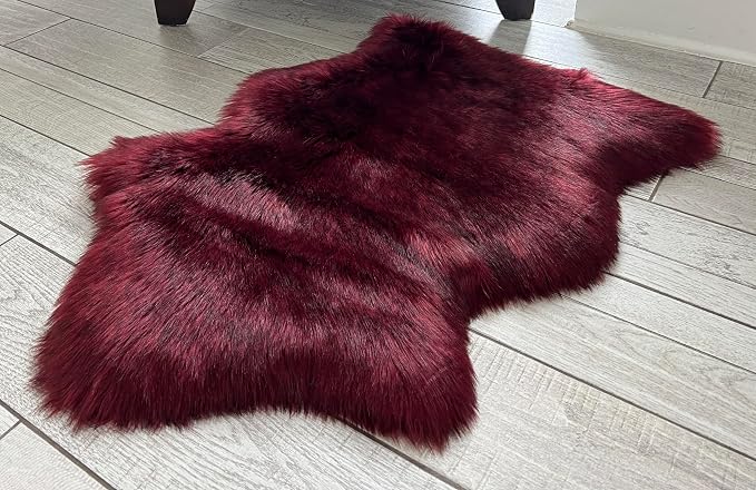 Free Shape Luxury Soft Fluffy Shag Area Rug Single 2'x3', 60x90 cm by LAMBZYRUGS