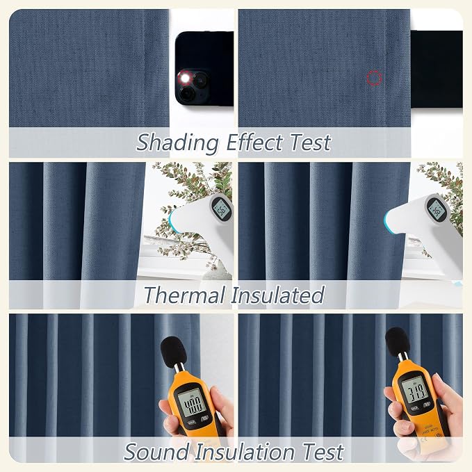 Guken 100% Blackout Curtains 102 Inch Length 2 Panels Set - Image 5