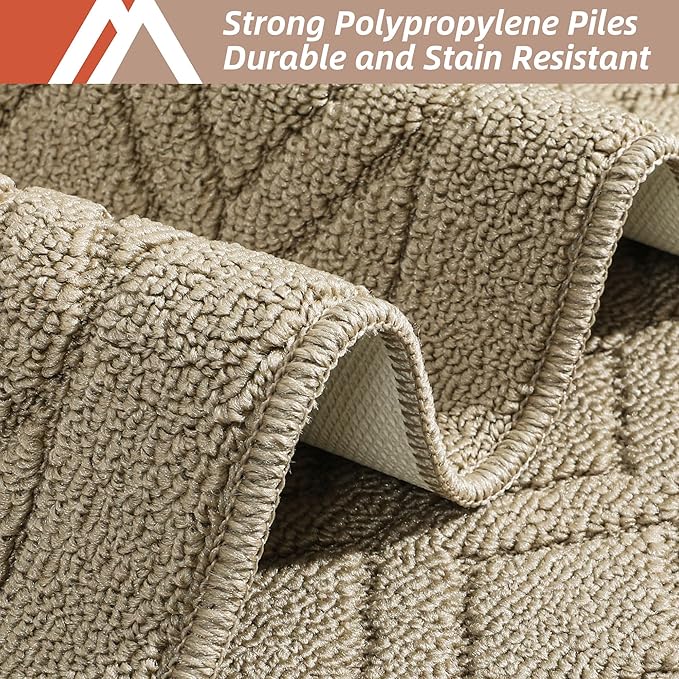 COSY HOMEER 48x20 Inch/30X20 Inch Kitchen Rug Mats Made of 100% Polypropylene 2 - Image 3