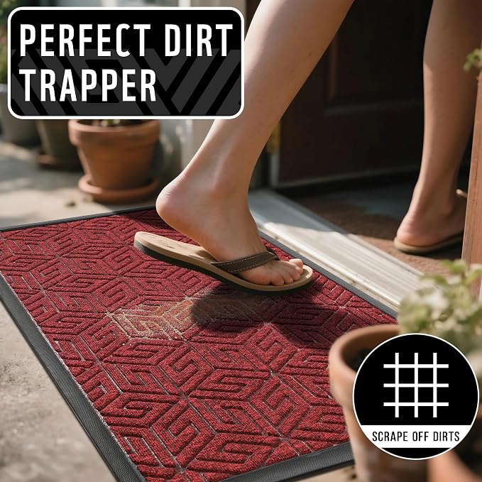 Yimobra Doormat Outdoor Entrance 29.5x17, All-Weather Waterproof Outdoor Mats - Image 4