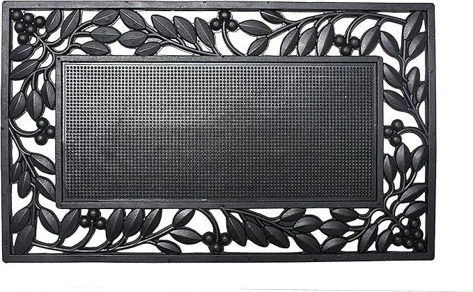 DII Rubber Doormats Collection All Weather, Leaf Border - Image 8