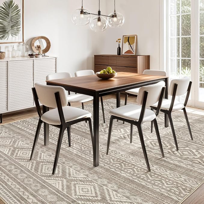 cotiled 8x10 Area Rug Living Room: Washable Boho Rugs - Image 5