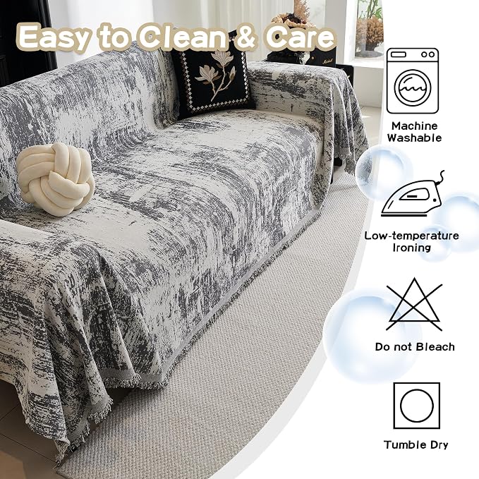 MEETSKY Boho Couch Cover for Dogs Washable Couch Sofa Protector for Love seat - Image 8