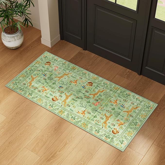 DUKINO 2x4 Rug for Hallway, Washable Kitchen Runner Rug - Image 3