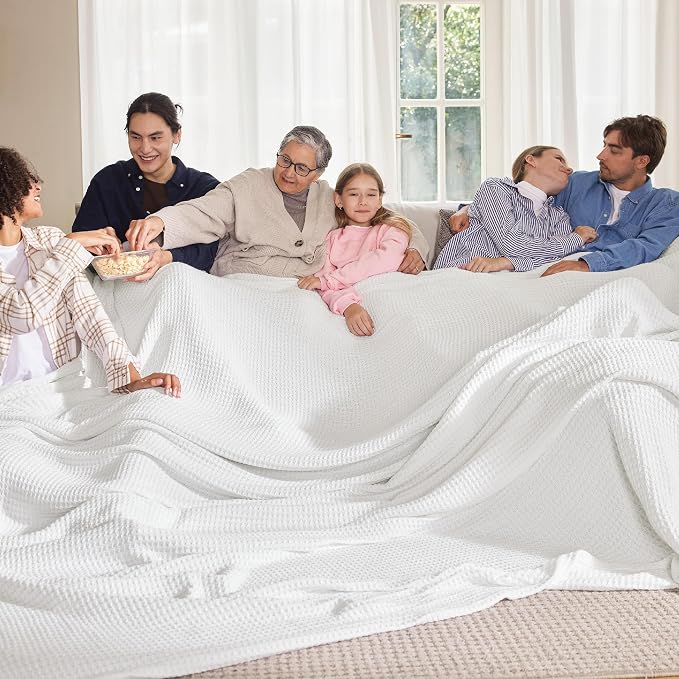 Bedsure Gentlesoft 100% Cotton Big Blanket Oversized King by BEDSURE