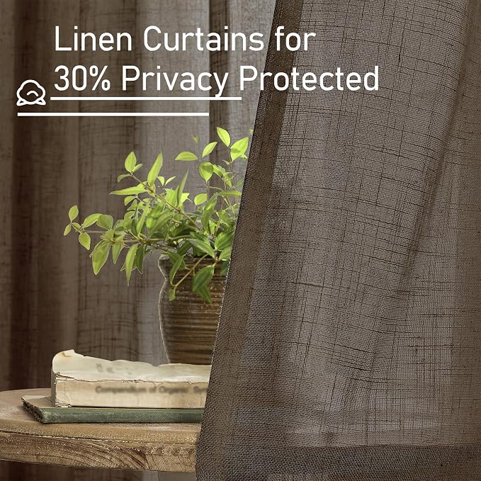 LAMIT 54 Inch Length Linen Curtains - Image 5