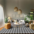 IOHOUZE Buffalo Plaid Checkered Rug 8x10 Ft Front Door Mats, Washable Area Rugs by iOhouze