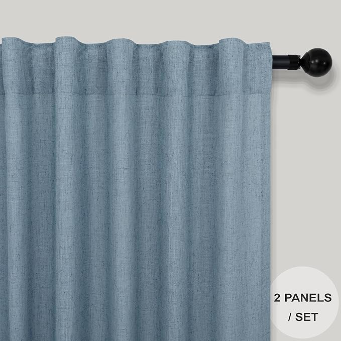 Pitalk Blue Curtains 38 Inch Wide - Image 3