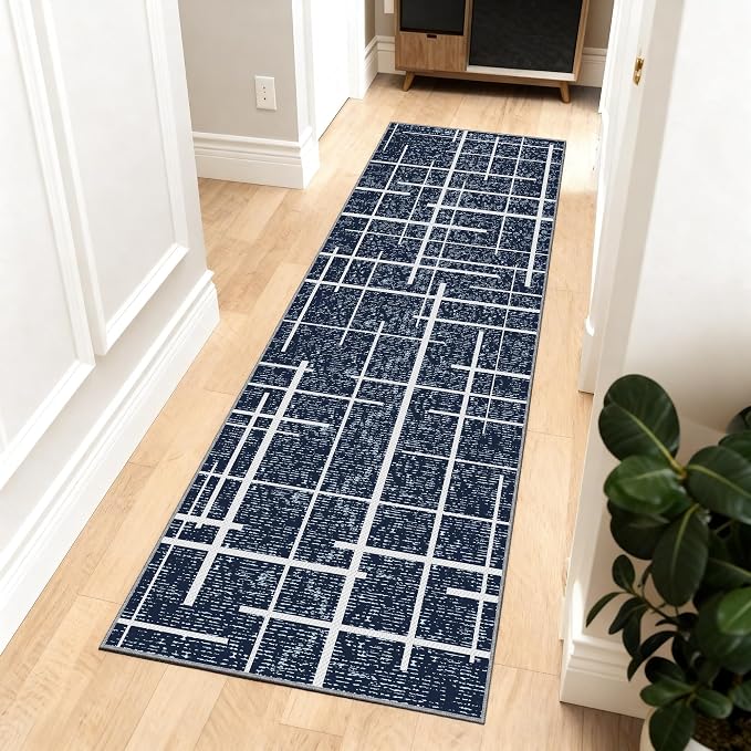 Washable Runner Rug 2x6, Hallway Runner Rug Non Slip, Woven Thin No Shed Runners by TTelephant