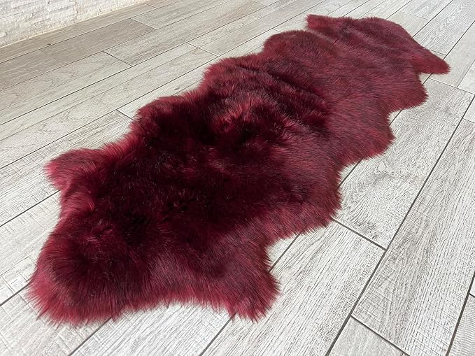 Free Shape Luxury Soft Fluffy Shag Area Rug Double 2'x6', 60x180cm by LAMBZYRUGS