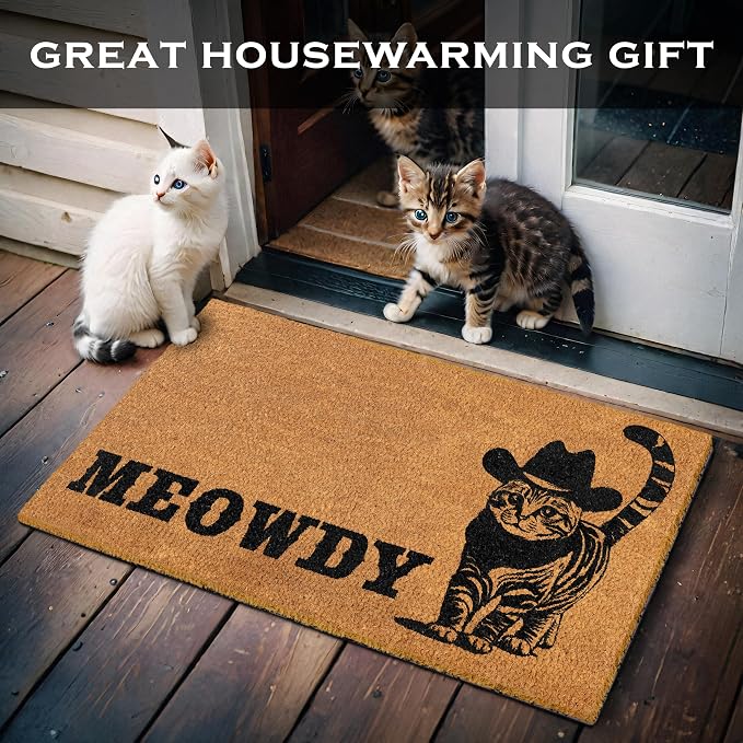 MAINEVENT Meowdy Doormat 30x17 Inch, Cat Front Door Mat - Image 7