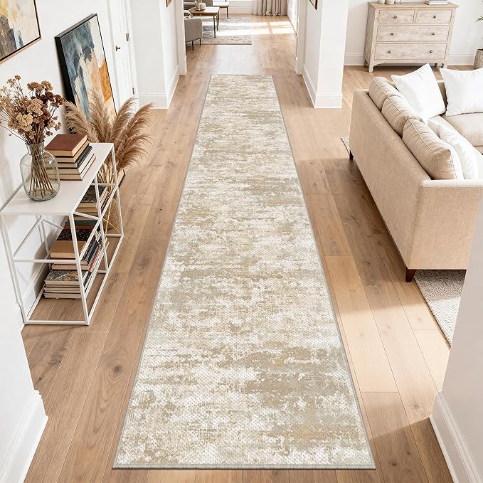 Non Slip Floor Runners for Dogs 2.6x14 Washable Runner Rug Abstract, Joint by TTelephant
