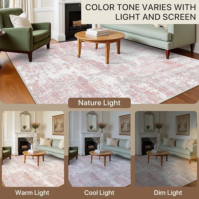 Area Rugs 9x12 for Living Room Bedroom, Modern Abstract Machine Washable Rug - Image 6