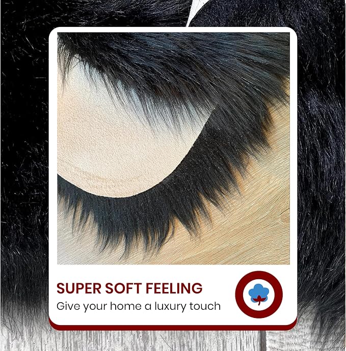 Free Shape Luxury Soft Fluffy Shag Area Rug Triple Side by Side 3'x6', 90x180cm - Image 4