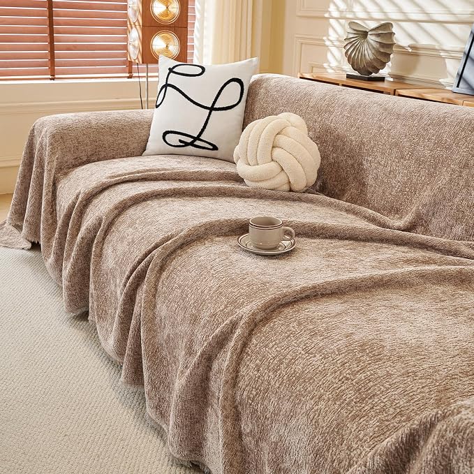 ROOMLIFE Boho Khaki Couch Cover - Image 8