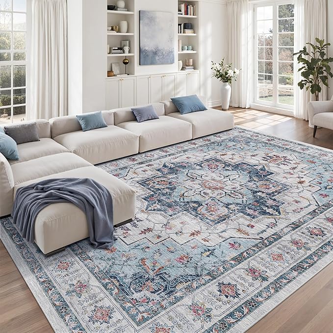 zesthome 8x10 Area Rugs, Stain Resistant Washable Rug, Ultra-Thin Rugs - Image 4