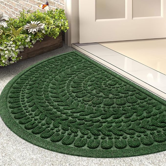 RORA Half Circle Door Mat Front Door Mat Outside Entrance Welcome Mats Outdoor by RORA
