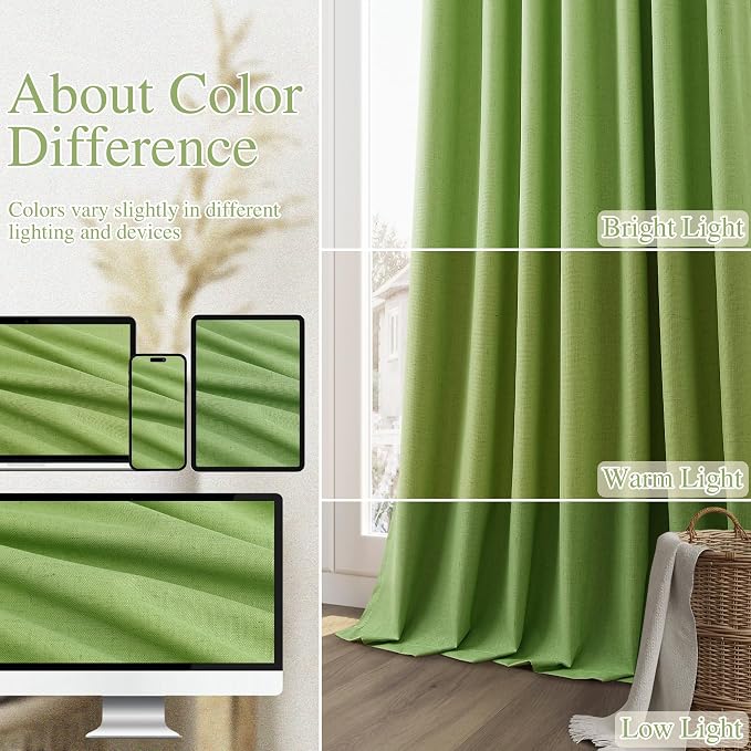 Guken 100% Blackout Curtains 90 Inch Length 2 Panels Set - Image 7
